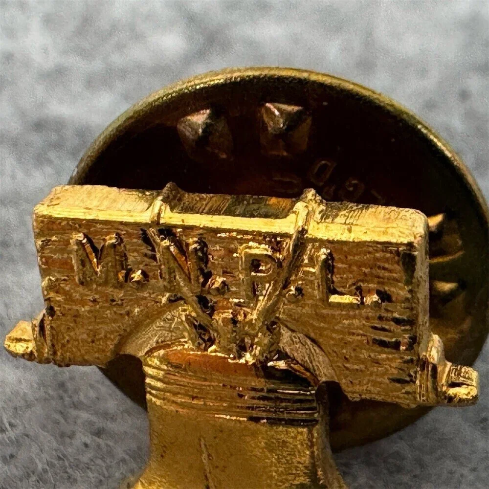 Vintage Liberty Bell Lapel Pin Tie Tack Hat Pin Gold Tone